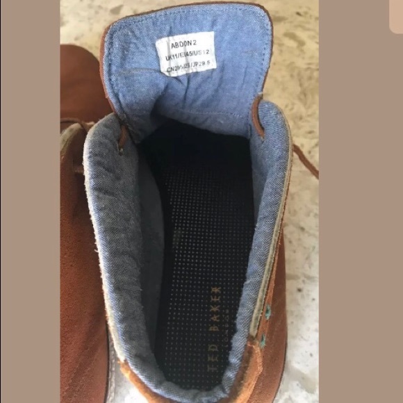 TED BAKER Saddle SUEDE Abdon Desert Boots 12 Shoes - Picture 6 of 7